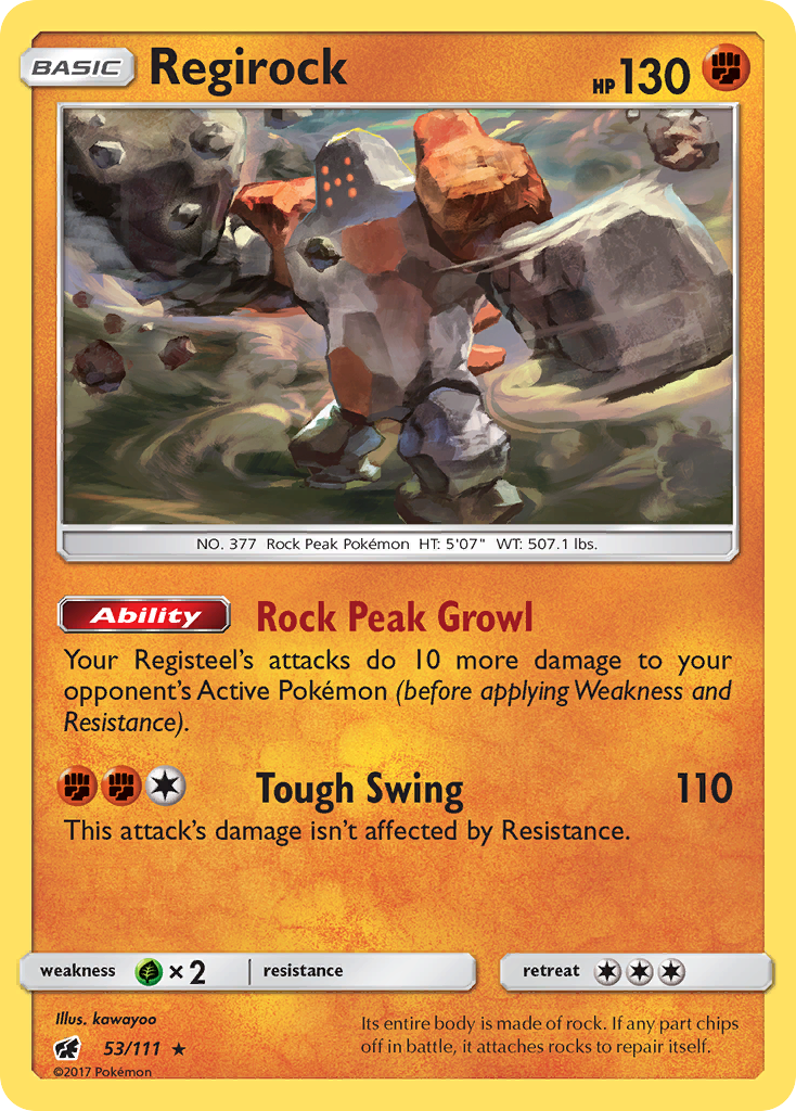 Regirock (53/111) [Sun & Moon: Crimson Invasion] | Rock City Comics