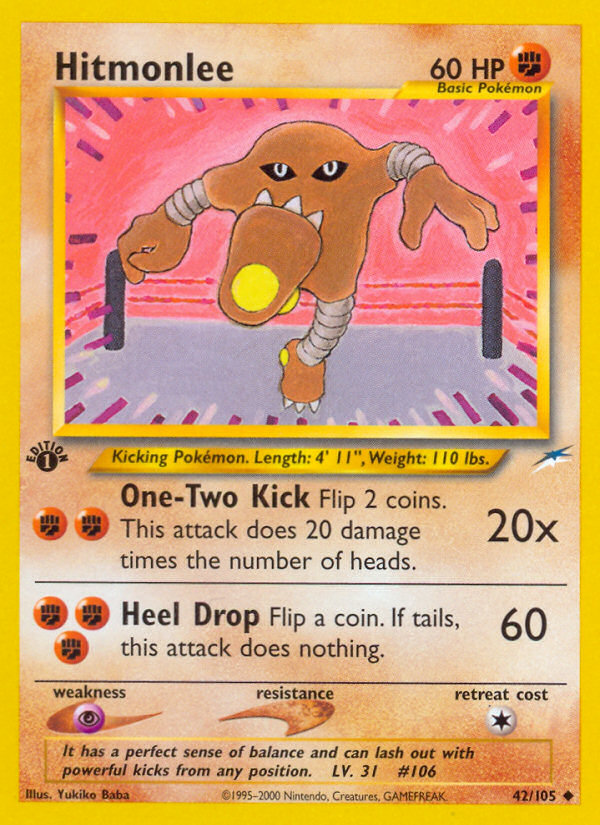 Hitmonlee (42/105) [Neo Destiny 1st Edition] | Rock City Comics