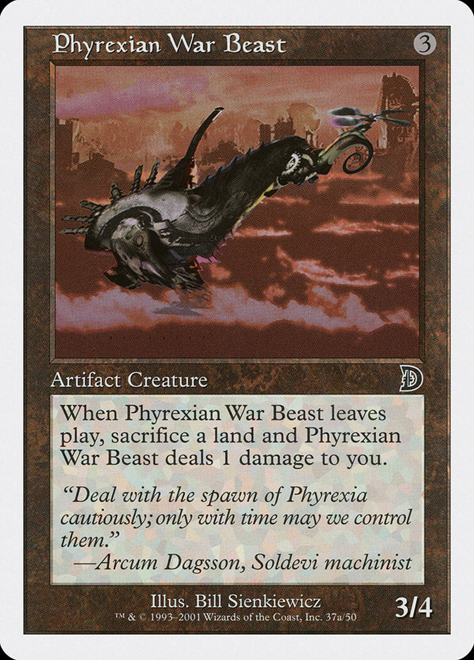 Phyrexian War Beast (Signature on Left) [Deckmasters] | Rock City Comics