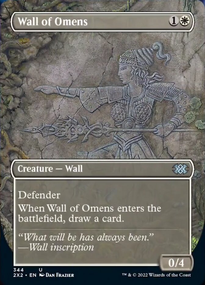 Wall of Omens (Borderless Alternate Art) [Double Masters 2022] | Rock City Comics