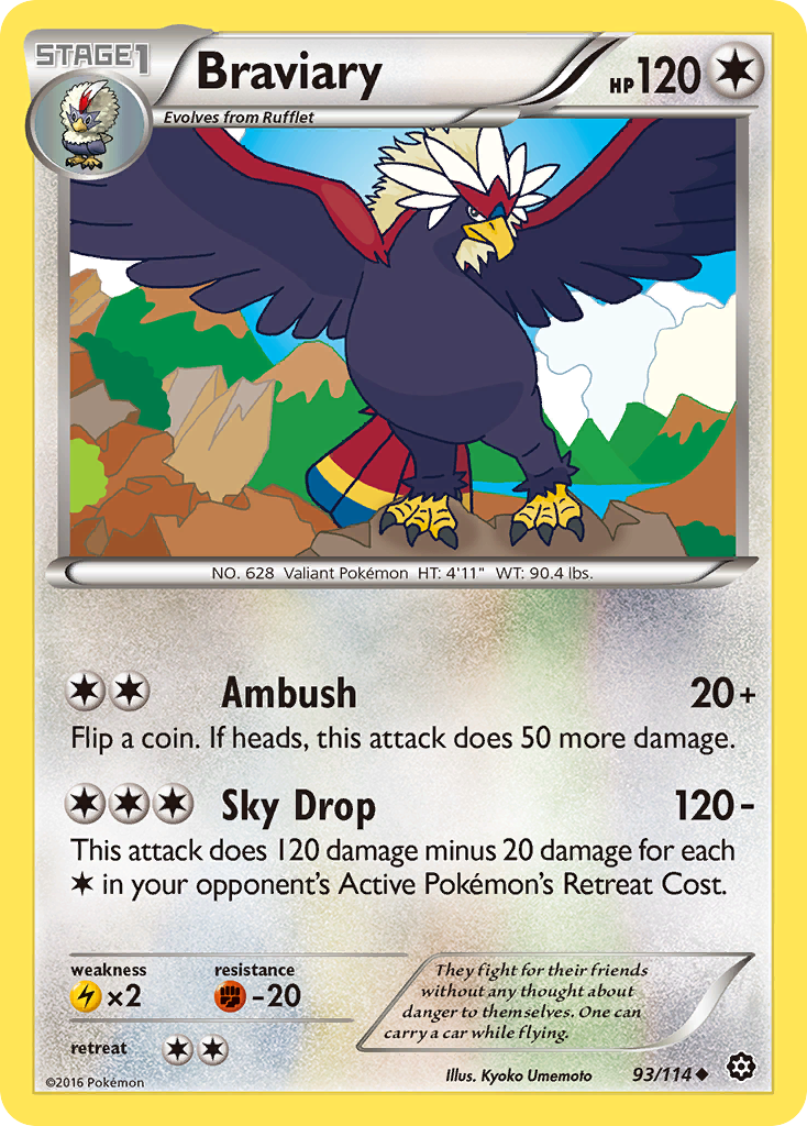 Braviary (93/114) [XY: Steam Siege] | Rock City Comics