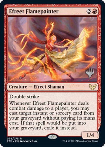 Efreet Flamepainter (Promo Pack) [Strixhaven: School of Mages Promos] | Rock City Comics