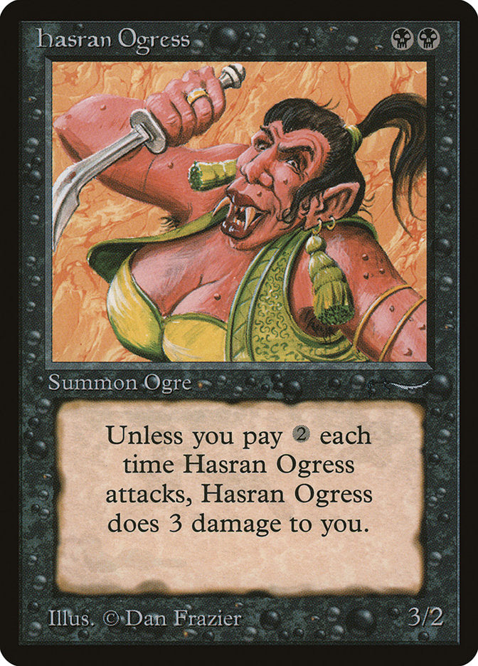 Hasran Ogress (Dark Mana Cost) [Arabian Nights] | Rock City Comics