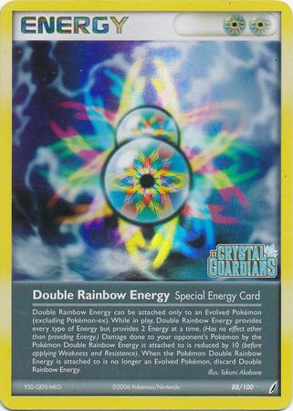 Double Rainbow Energy (88/100) (Stamped) [EX: Crystal Guardians] | Rock City Comics