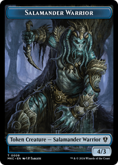 Salamander Warrior // Zombie Double-Sided Token [Murders at Karlov Manor Commander Tokens] | Rock City Comics