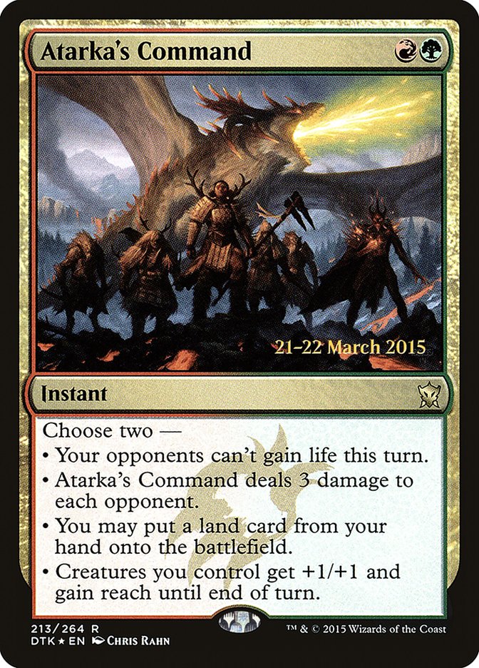 Atarka's Command  [Dragons of Tarkir Prerelease Promos] | Rock City Comics