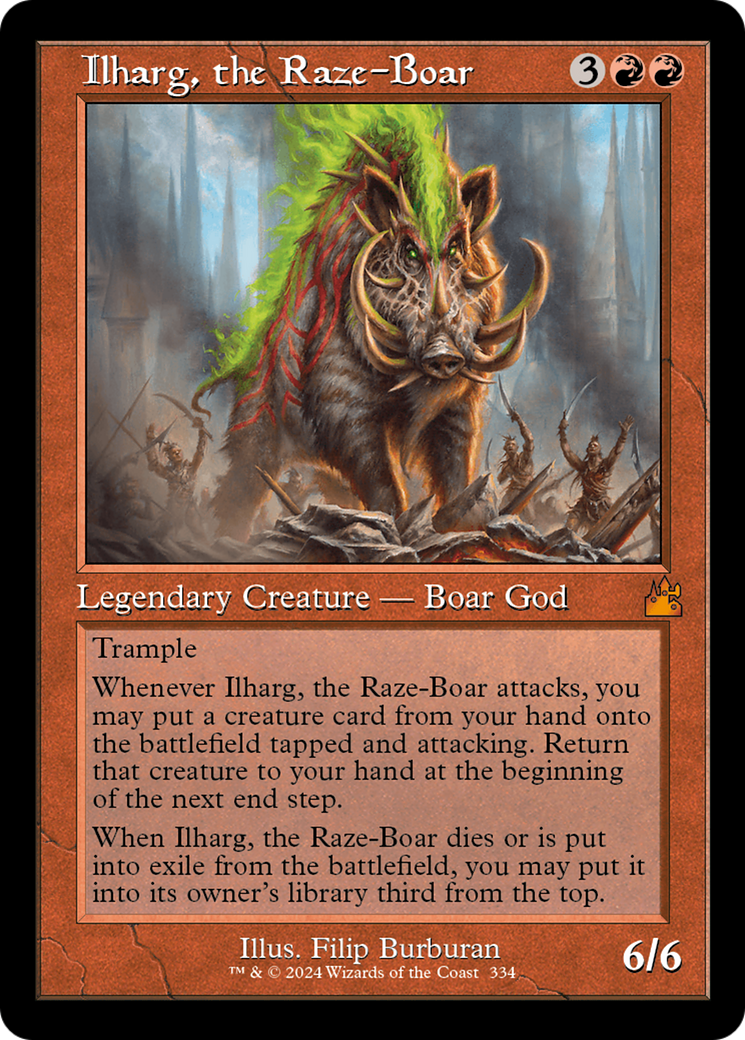 Ilharg, the Raze-Boar (Retro Frame) [Ravnica Remastered] | Rock City Comics