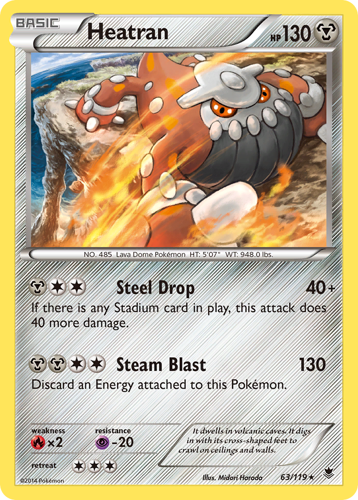 Heatran (63/119) [XY: Phantom Forces] | Rock City Comics