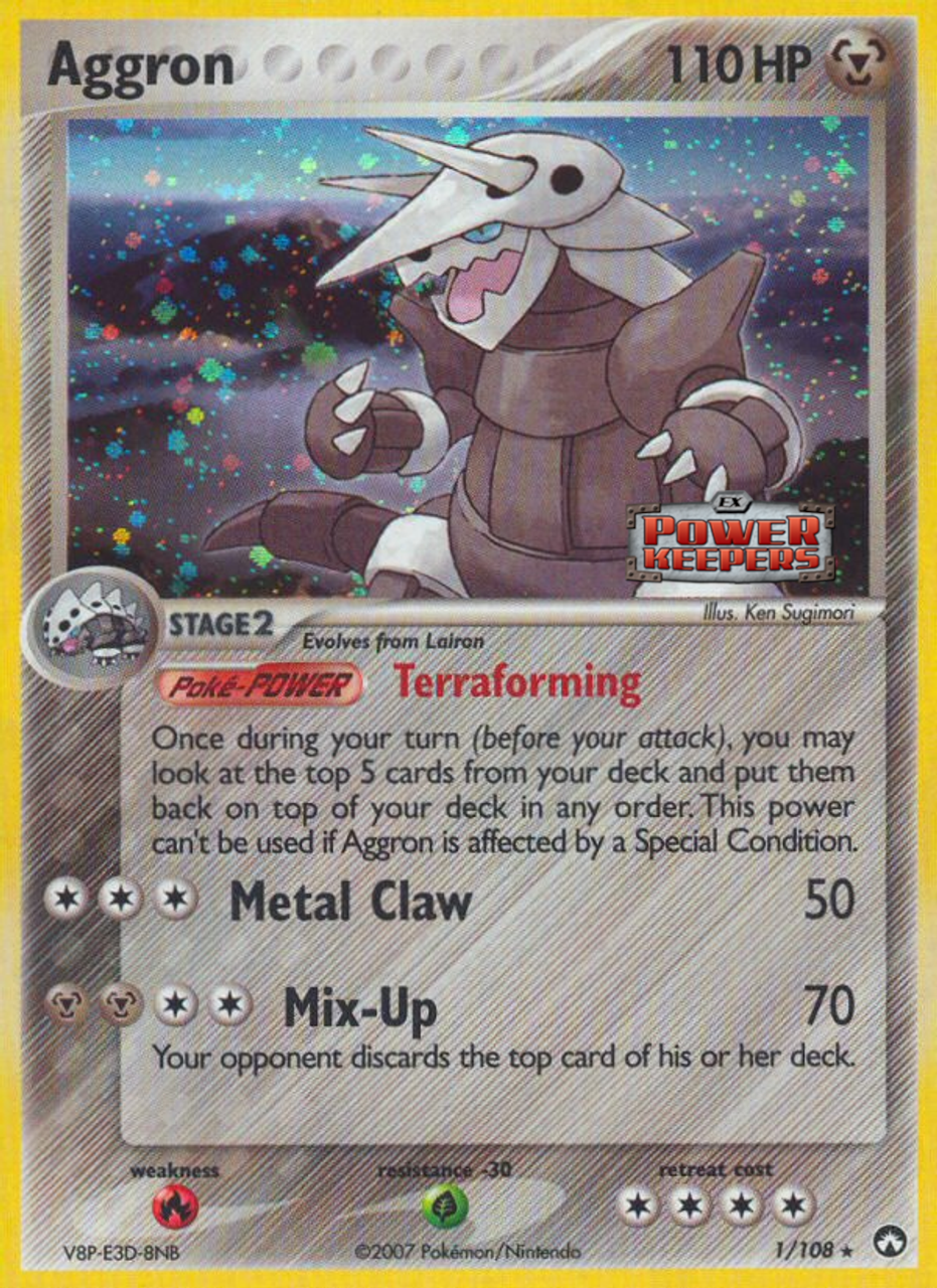 Aggron (1/108) (Stamped) [EX: Power Keepers] | Rock City Comics
