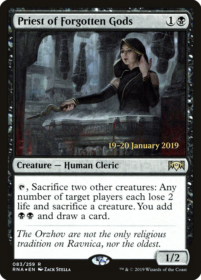 Priest of Forgotten Gods [Ravnica Allegiance Prerelease Promos] | Rock City Comics