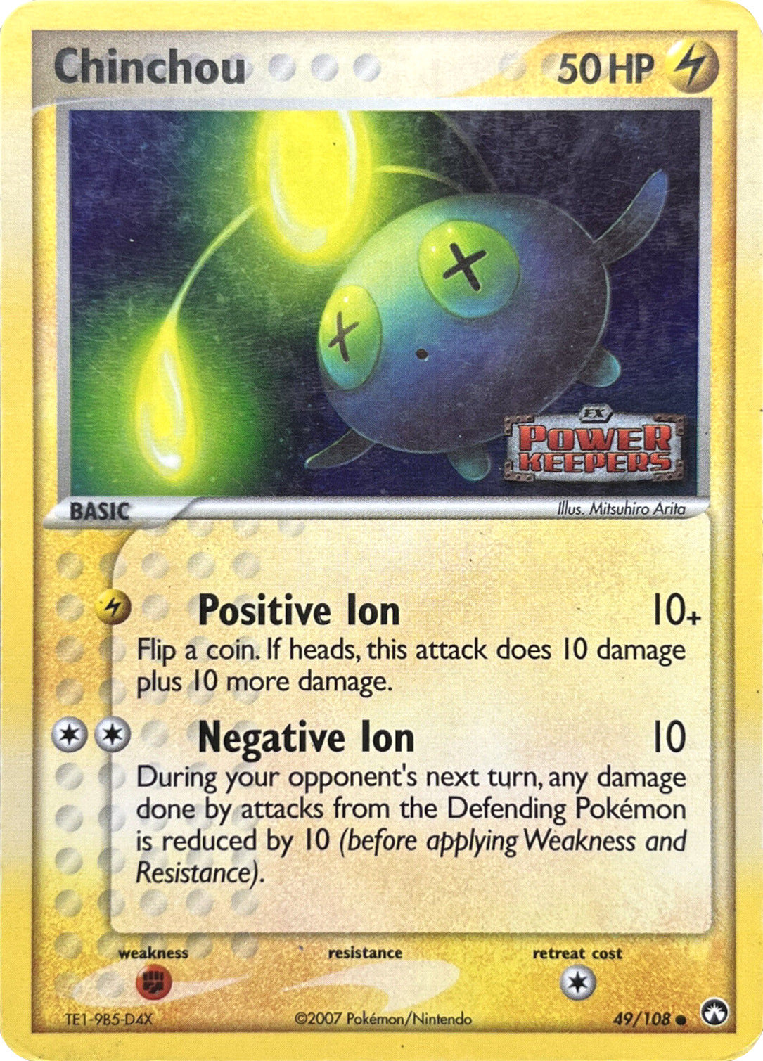 Chinchou (49/108) (Stamped) [EX: Power Keepers] | Rock City Comics