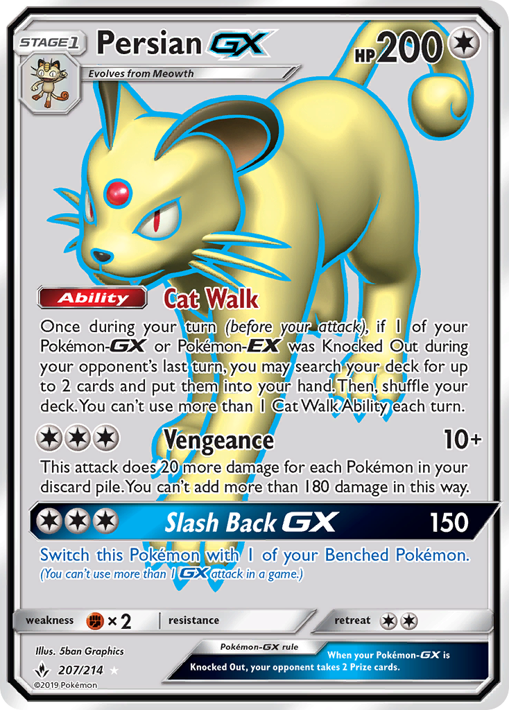 Persian GX (207/214) [Sun & Moon: Unbroken Bonds] | Rock City Comics