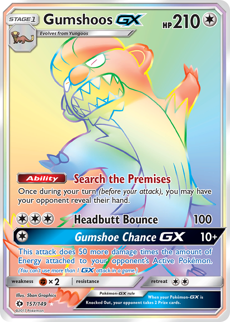 Gumshoos GX (157/149) [Sun & Moon: Base Set] | Rock City Comics