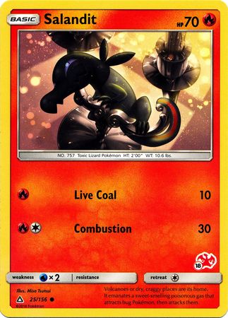 Salandit (25/156) (Charizard Stamp #18) [Battle Academy 2020] | Rock City Comics