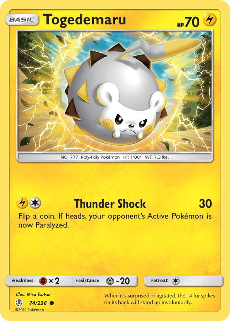 Togedemaru (74/236) [Sun & Moon: Cosmic Eclipse] | Rock City Comics