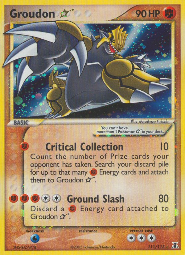 Groudon Star (111/113) [EX: Delta Species] | Rock City Comics