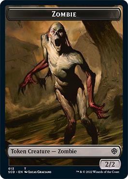 Zombie // Zombie Knight Double-Sided Token [Starter Commander Decks] | Rock City Comics