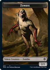 Zombie // Zombie Knight Double-Sided Token [Starter Commander Decks] | Rock City Comics