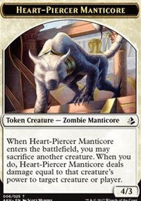 Heart-Piercer Manticore // Warrior Token [Amonkhet Tokens] | Rock City Comics