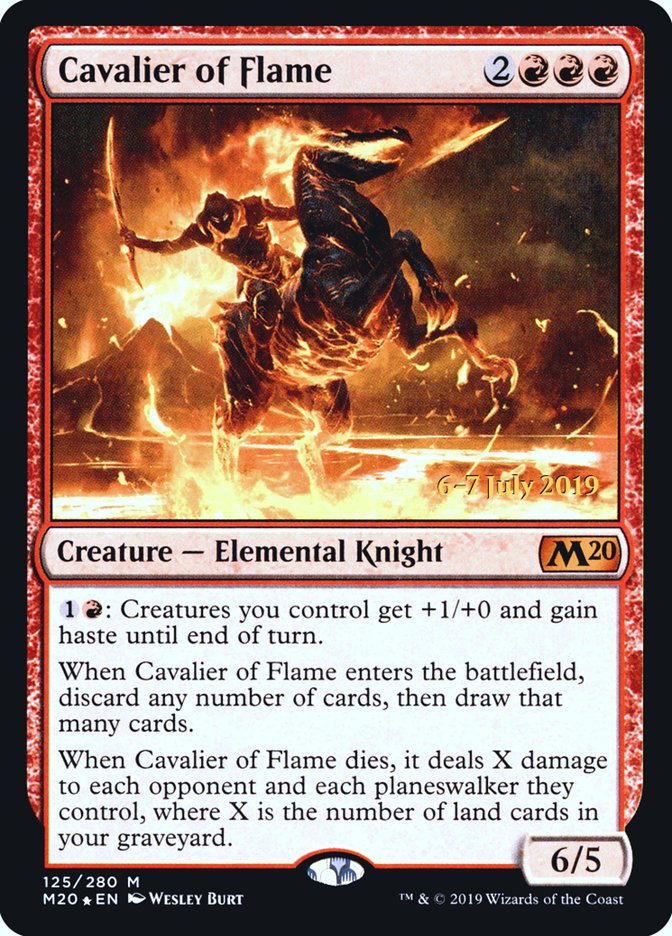 Cavalier of Flame  [Core Set 2020 Prerelease Promos] | Rock City Comics