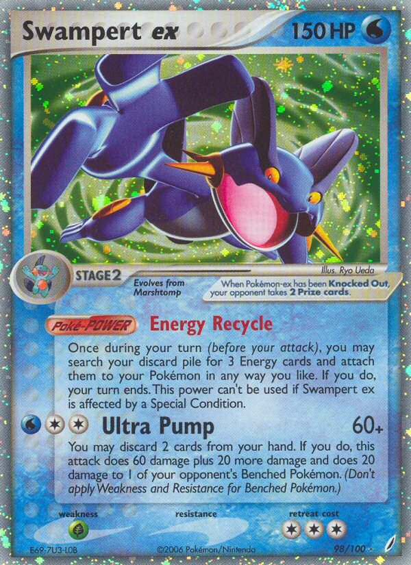 Swampert ex (98/100) [EX: Crystal Guardians] | Rock City Comics