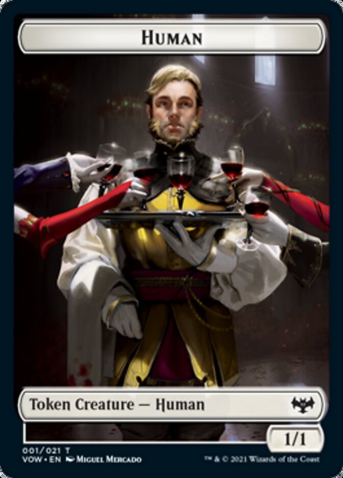 Human (001) // Boar Double-sided Token [Innistrad: Crimson Vow Tokens] | Rock City Comics