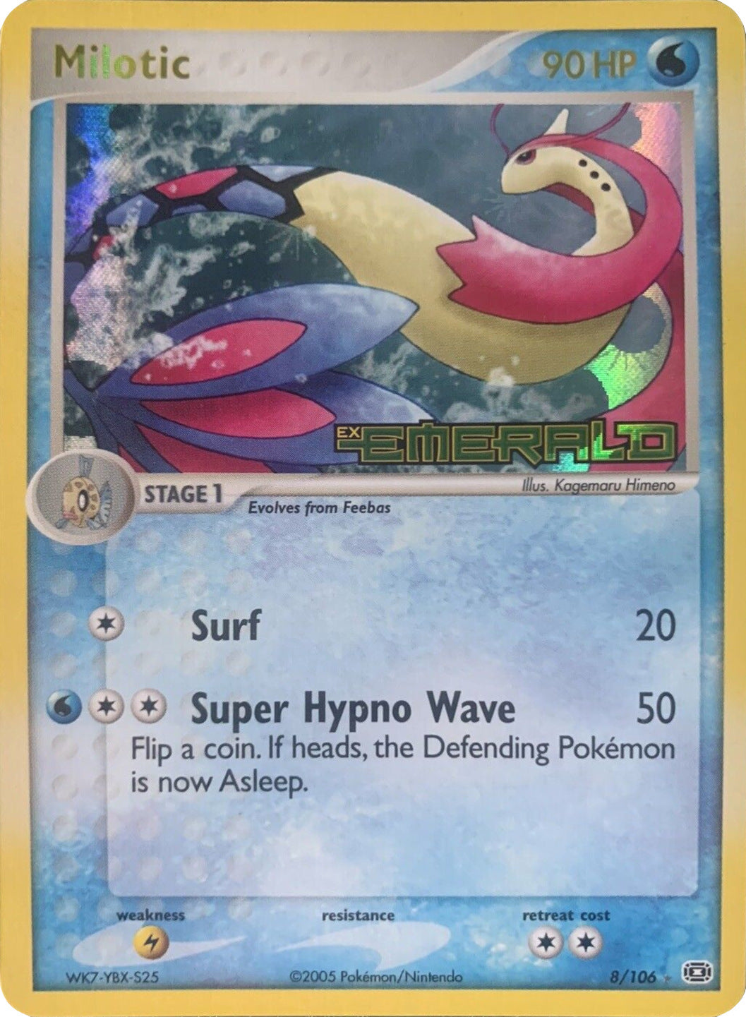 Milotic (8/106) (Stamped) [EX: Emerald] | Rock City Comics