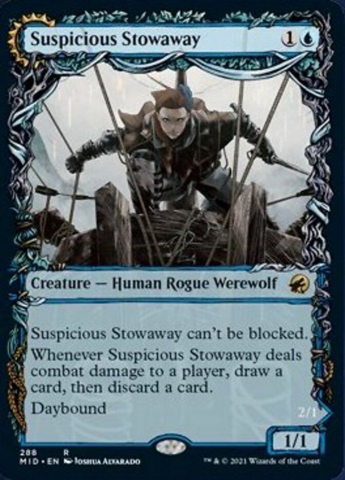 Suspicious Stowaway // Seafaring Werewolf (Showcase Equinox) [Innistrad: Midnight Hunt] | Rock City Comics