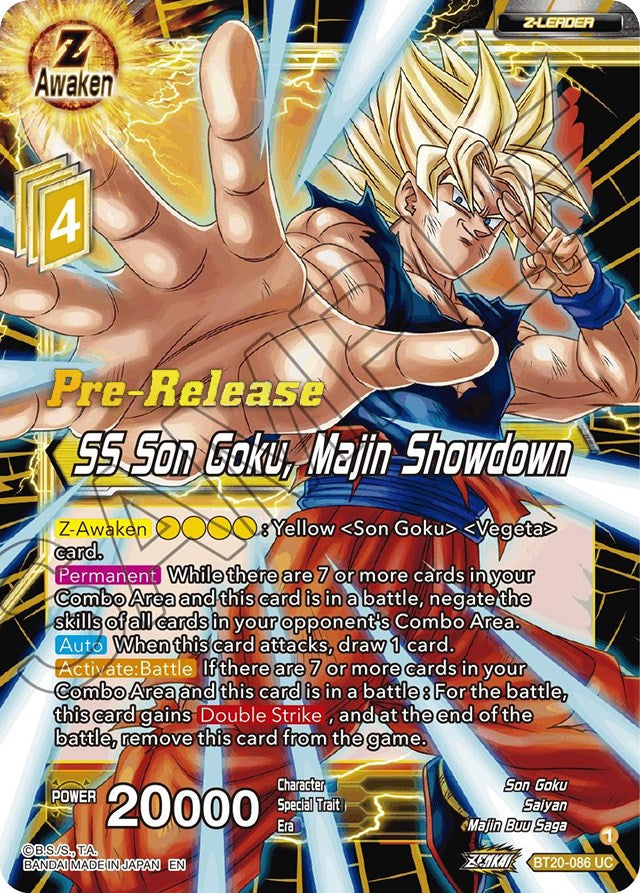 SS Son Goku, Majin Showdown (BT20-086) [Power Absorbed Prerelease Promos] | Rock City Comics