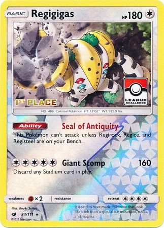 Regigigas (84/111) (League Promo 1st Place) [Sun & Moon: Crimson Invasion] | Rock City Comics