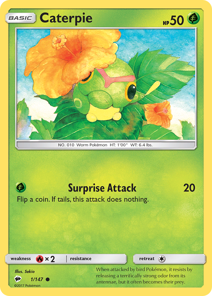 Caterpie (1/147) [Sun & Moon: Burning Shadows] | Rock City Comics