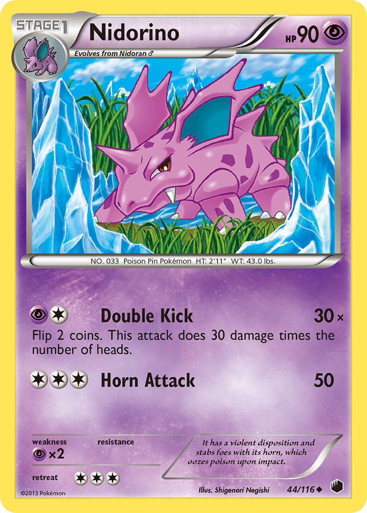 Nidorino (44/116) [Black & White: Plasma Freeze] | Rock City Comics