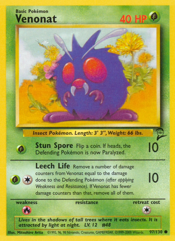 Venonat (97/130) [Base Set 2] | Rock City Comics