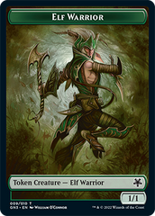 Dragon // Elf Warrior Double-Sided Token [Game Night: Free-for-All Tokens] | Rock City Comics