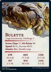 Bulette Art Card (Gold-Stamped Signature) [Dungeons & Dragons: Adventures in the Forgotten Realms Art Series] | Rock City Comics