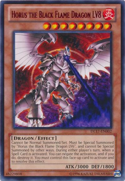 Horus the Black Flame Dragon LV8 (Red) [DL17-EN002] Rare | Rock City Comics