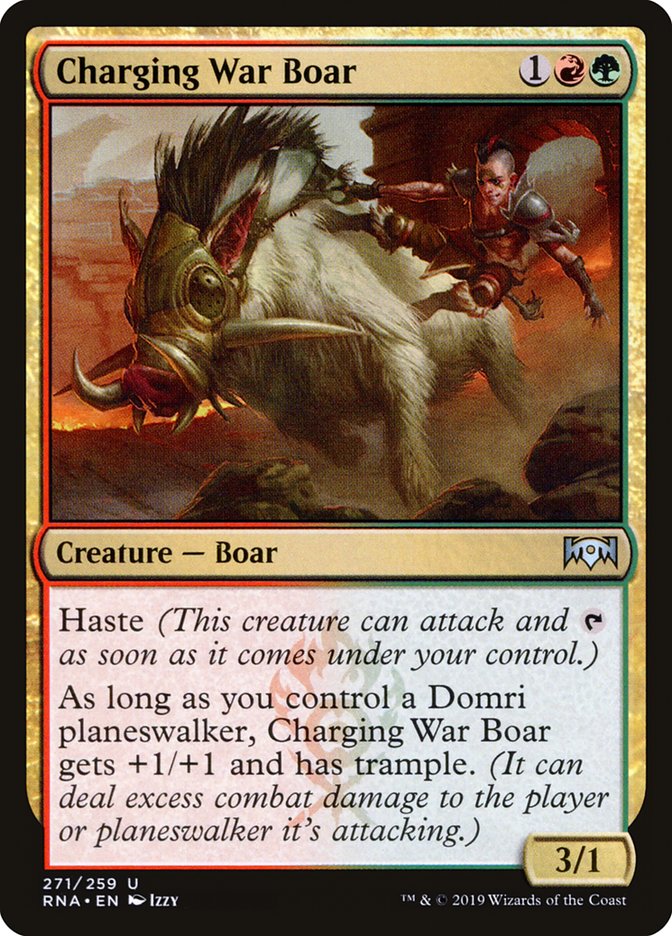 Charging War Boar [Ravnica Allegiance] | Rock City Comics