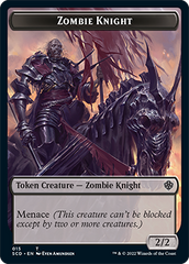 Zombie // Zombie Knight Double-Sided Token [Starter Commander Decks] | Rock City Comics