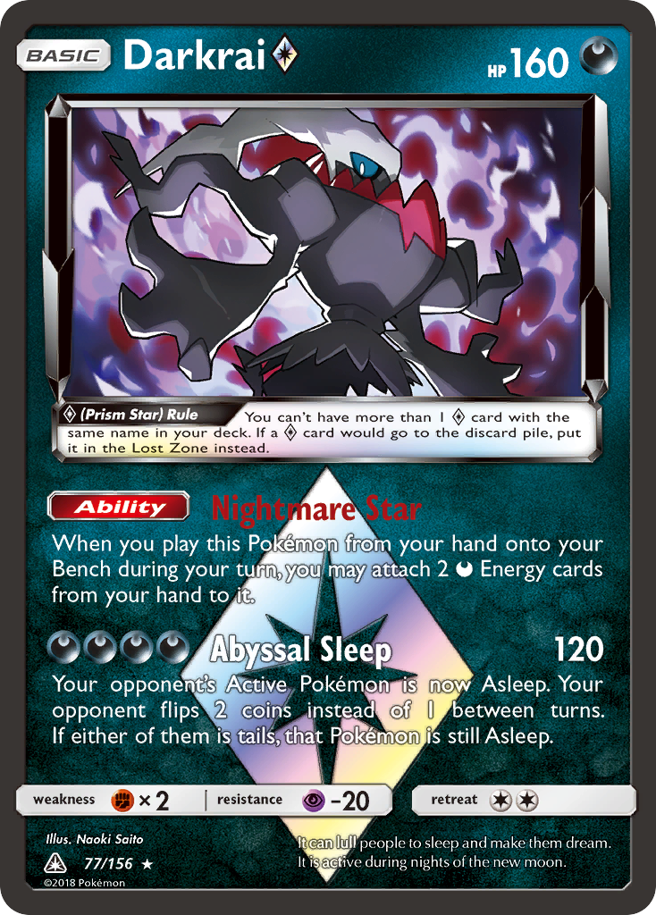 Darkrai (77/156) (Prism Star) [Sun & Moon: Ultra Prism] | Rock City Comics