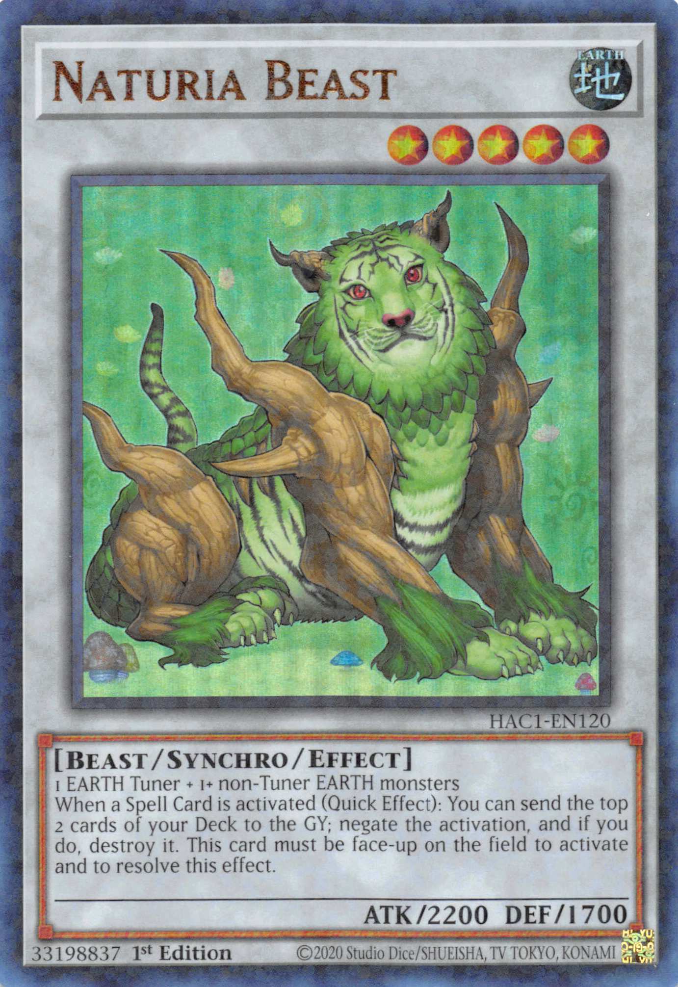 Naturia Beast (Duel Terminal) [HAC1-EN120] Parallel Rare | Rock City Comics