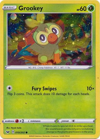 Grookey (010/202) (Cosmos Holo) [Sword & Shield: Base Set] | Rock City Comics