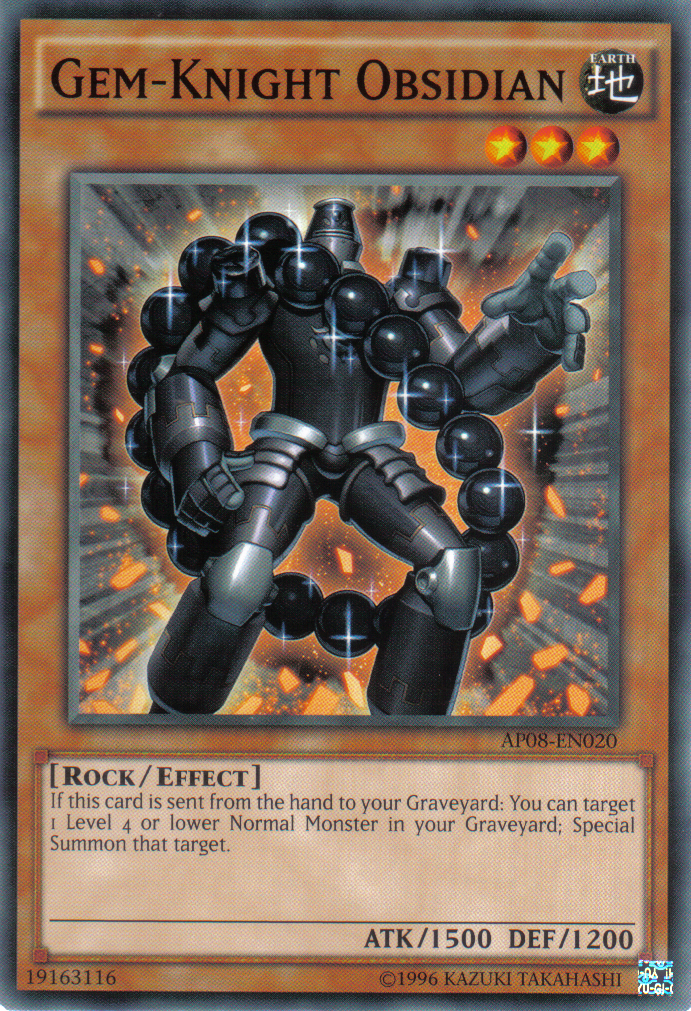 Gem-Knight Obsidian [AP08-EN020] Common | Rock City Comics