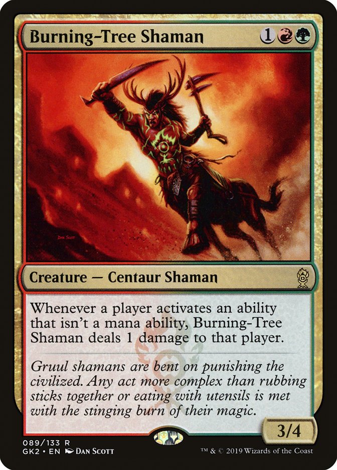 Burning-Tree Shaman [Ravnica Allegiance Guild Kit] | Rock City Comics