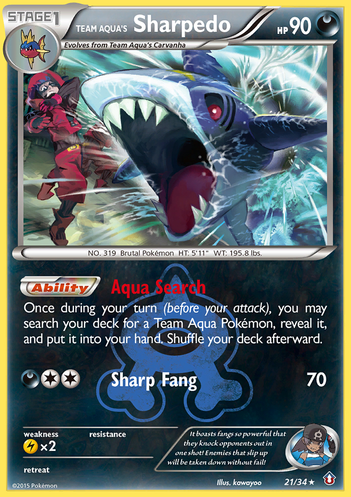 Team Aqua's Sharpedo (21/34) [XY: Double Crisis] | Rock City Comics