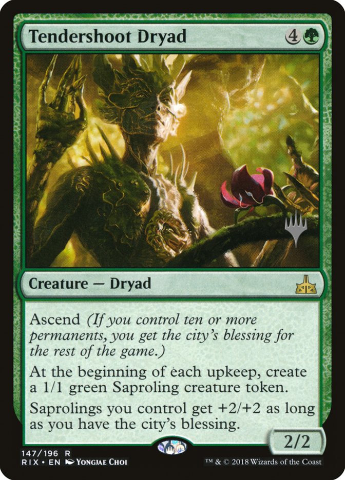 Tendershoot Dryad (Promo Pack) [Rivals of Ixalan Promos] | Rock City Comics