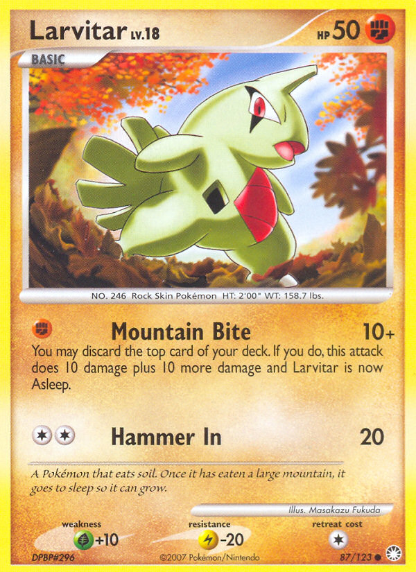 Larvitar (87/123) [Diamond & Pearl: Mysterious Treasures] | Rock City Comics