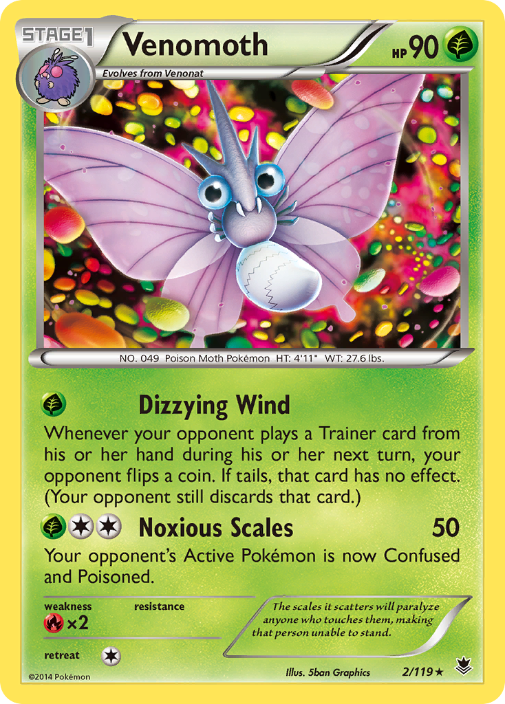 Venomoth (2/119) [XY: Phantom Forces] | Rock City Comics