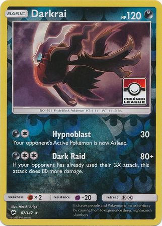 Darkrai (87/147) (League Promo) [Sun & Moon: Burning Shadows] | Rock City Comics