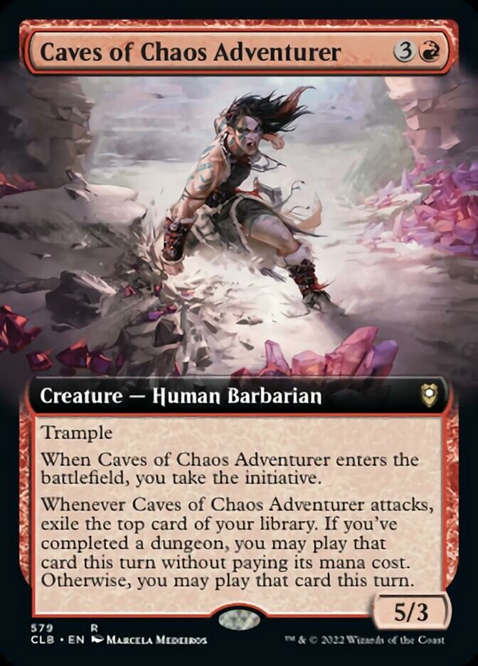 Caves of Chaos Adventurer (Extended Art) [Commander Legends: Battle for Baldur's Gate] | Rock City Comics