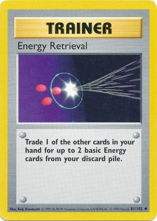 Energy Retrieval (81/102) [Base Set Shadowless Unlimited] | Rock City Comics